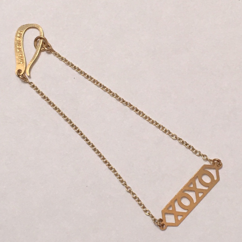 KRIS NATIONS XOXO Gold Tone Bracelet